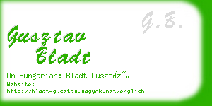 gusztav bladt business card